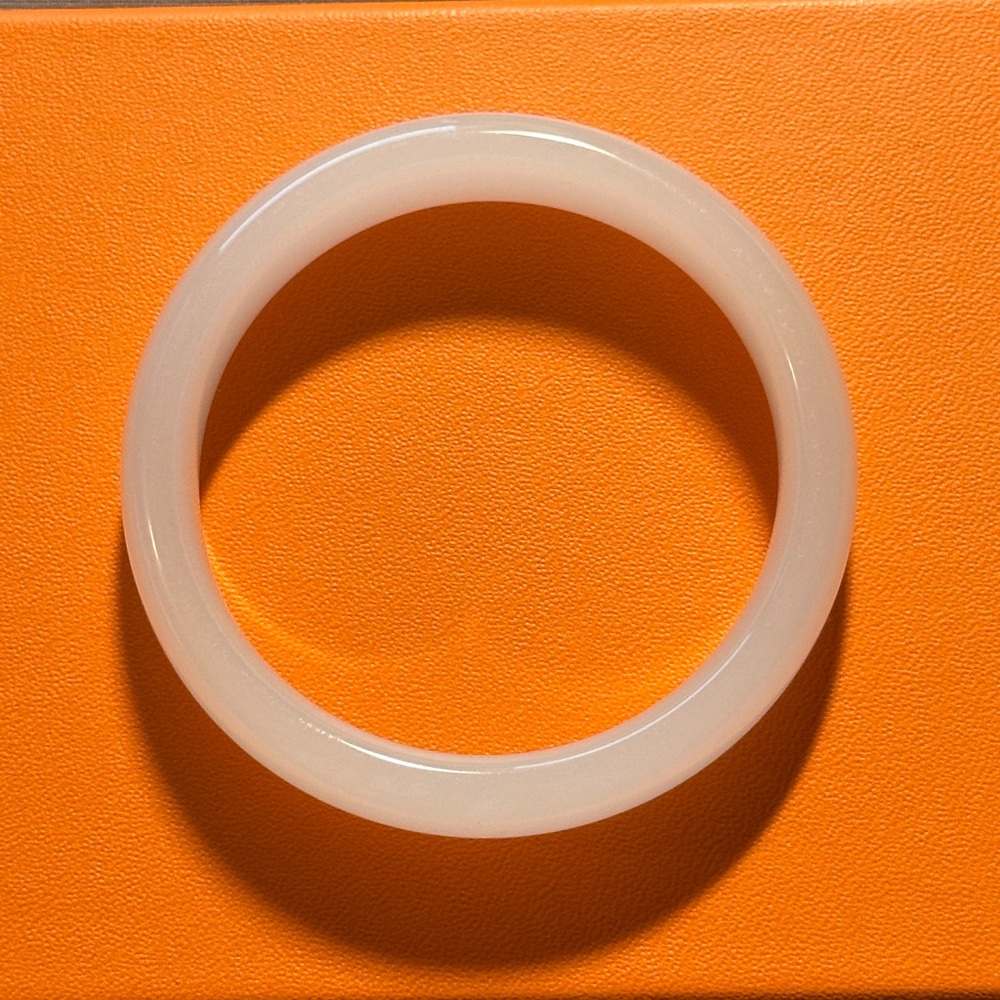 White Afghanistan jade Bangle Bracelet